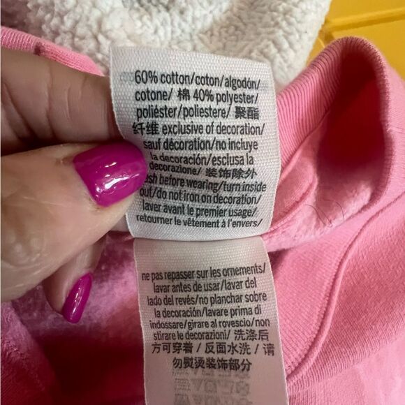 Pink by Victoria secrets women's varsity sweatshirt ombré size medium oversized - Picture 7 of 12